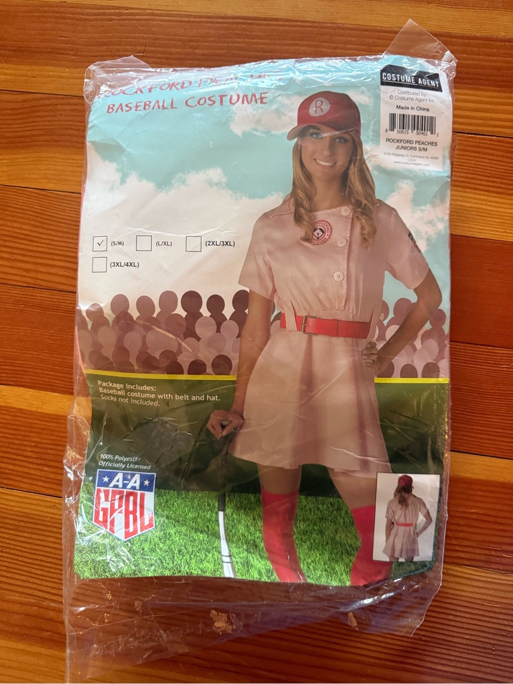 Rockford Peaches Pink Women's Baseball Costume